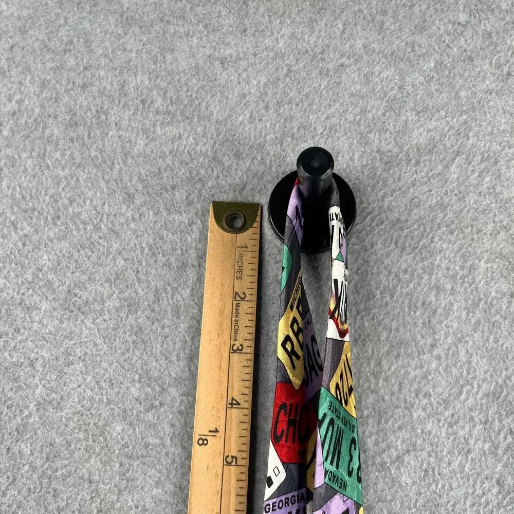 License Plate All Over Print Necktie Tropical Hawaii Polyester Tie